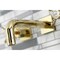 Kingston Brass KS6122BEX Two-Handle Wall Mount Bathroom Faucet, Polished Brass KS6122BEX - alternate 3